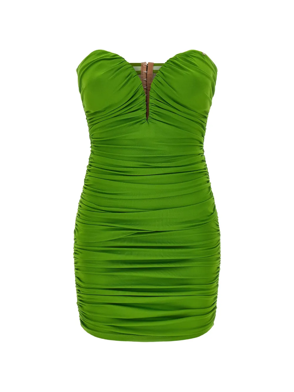Elisabetta Franchi draping sweetheart-neckline mini dress - Verde
