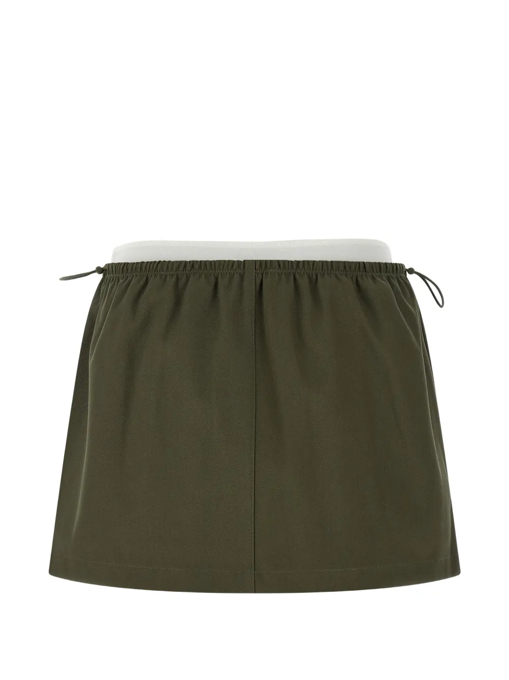 Alexander Wang double-layer elastic-waistband skirt - Groen