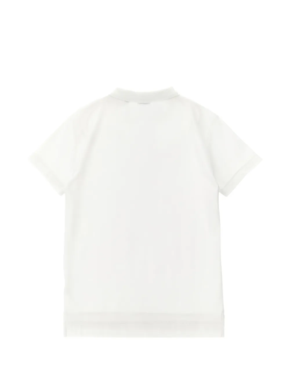 Burberry Kids Equestrian knight embroidery placket polo shirt - Wit