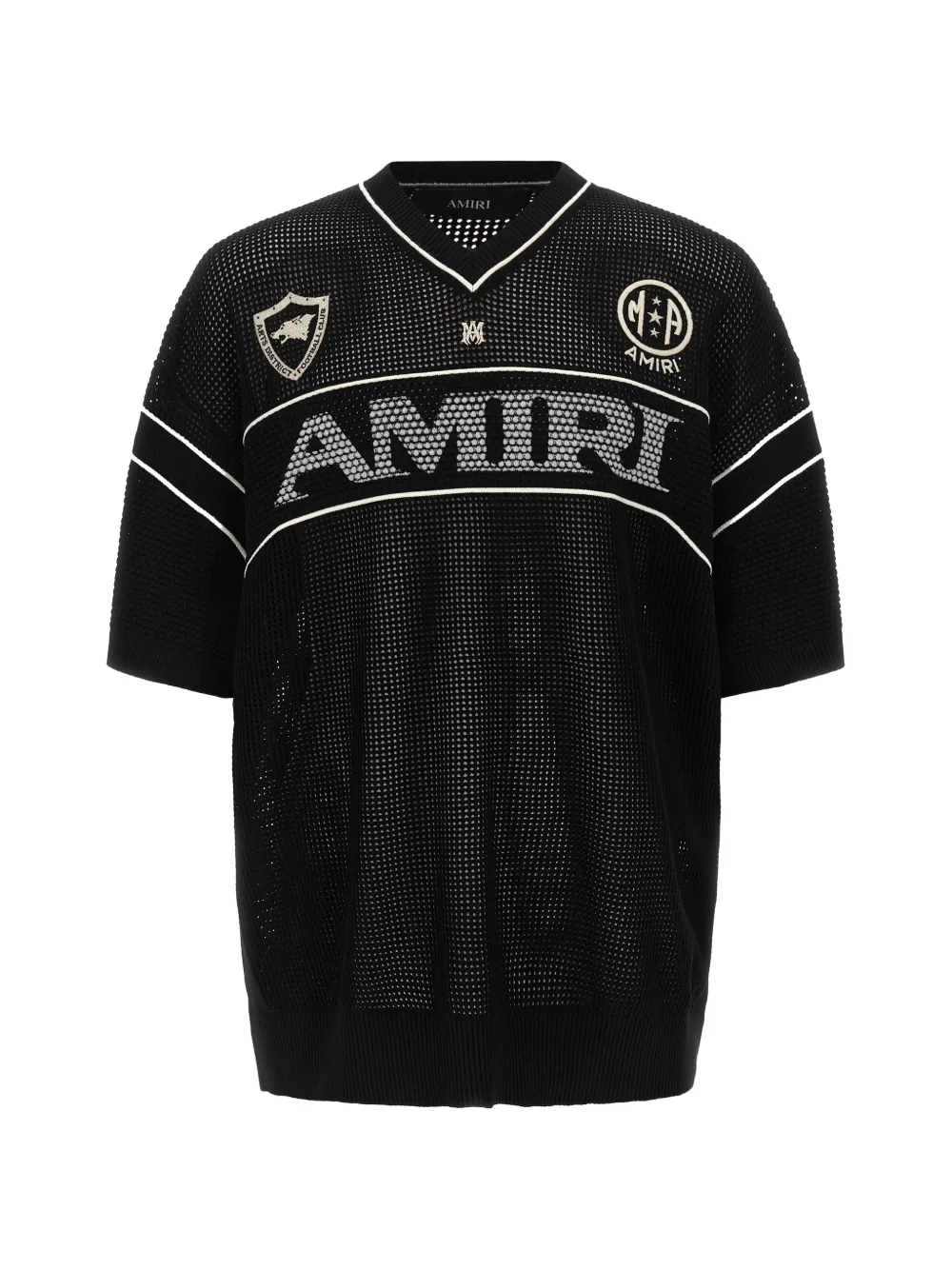 AMIRI Amiri Sport embroidered V-neck T-shirt - Nero