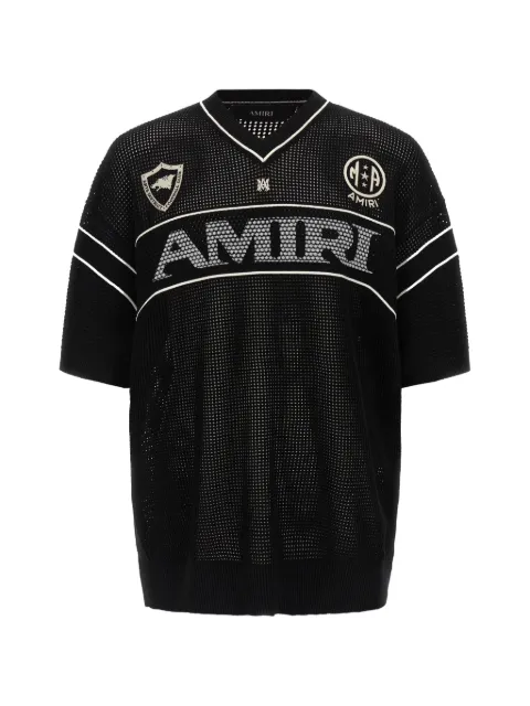 AMIRI Amiri Sport embroidered V-neck T-shirt