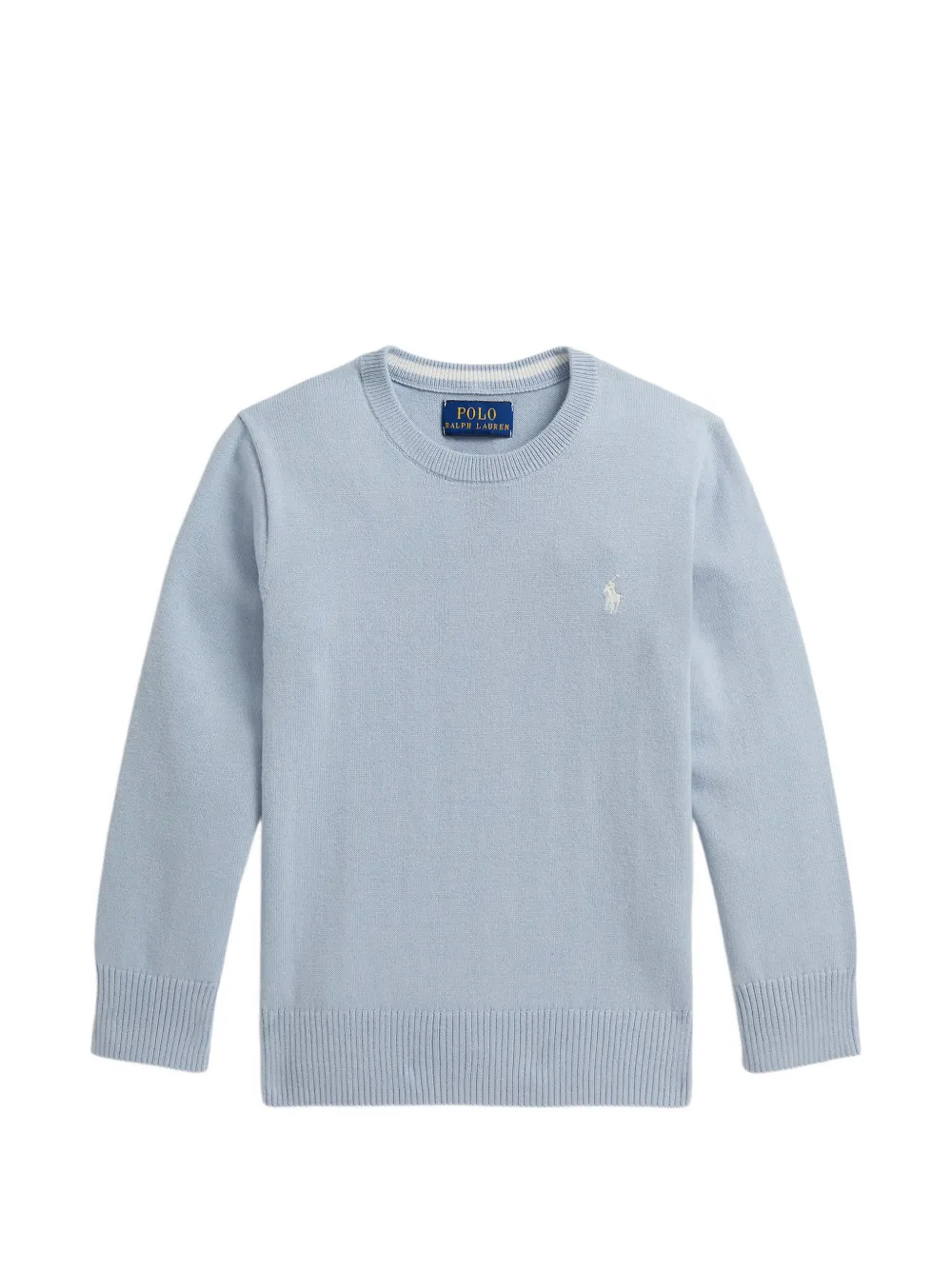 POLO RALPH LAUREN KIDS Felpa girocollo con logo ricamato - Blu