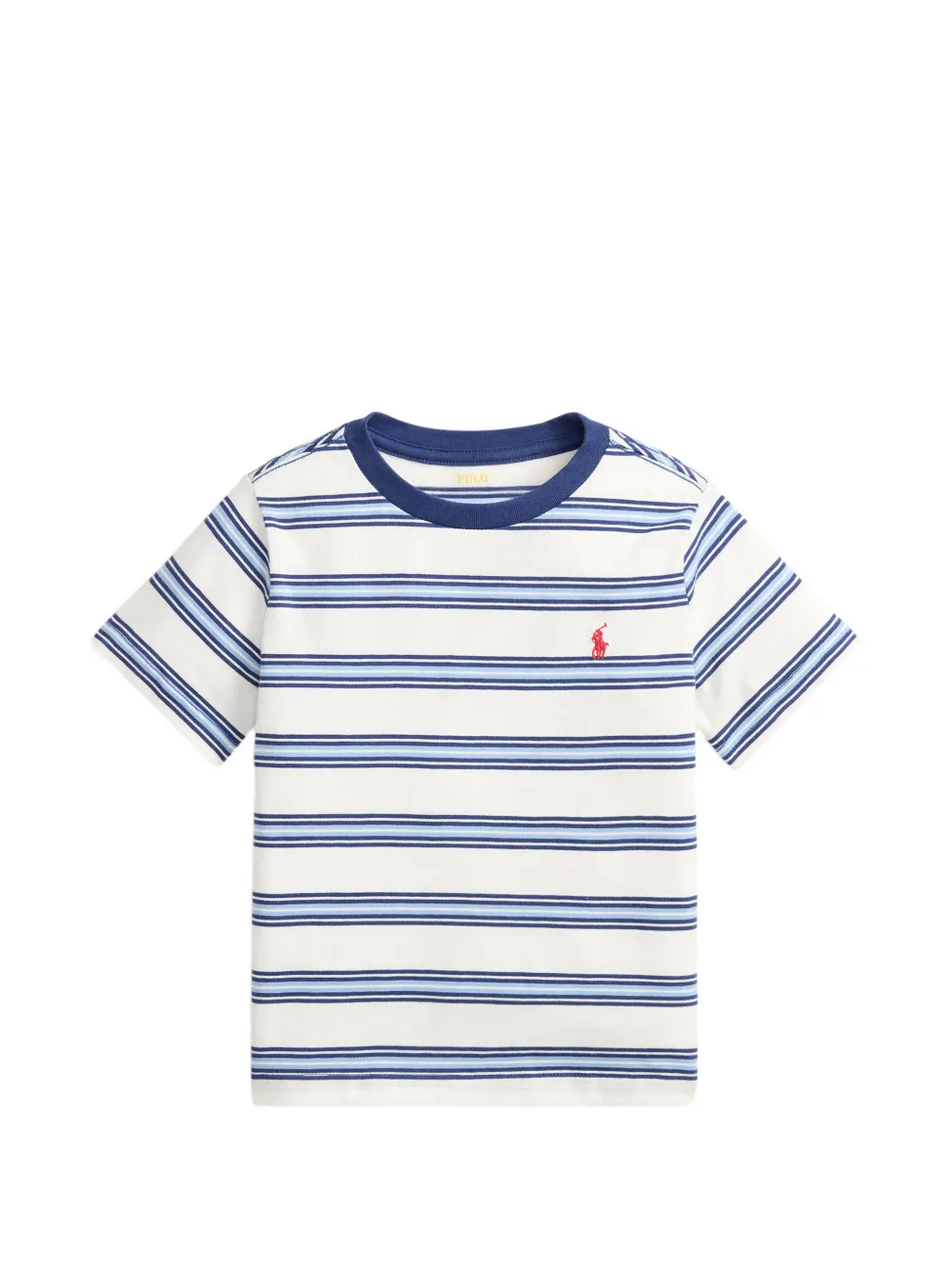 POLO RALPH LAUREN KIDS T-shirt girocollo a righe - Bianco
