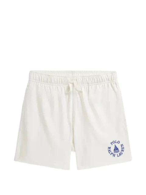 POLO RALPH LAUREN KIDS logo drawstring cotton shorts