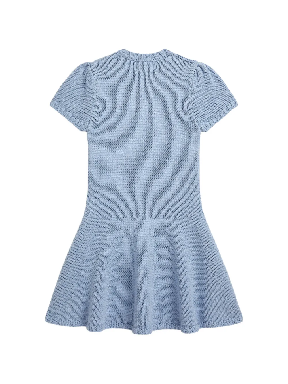POLO RALPH LAUREN KIDS Flag intarsia A-lijn jurk Blauw