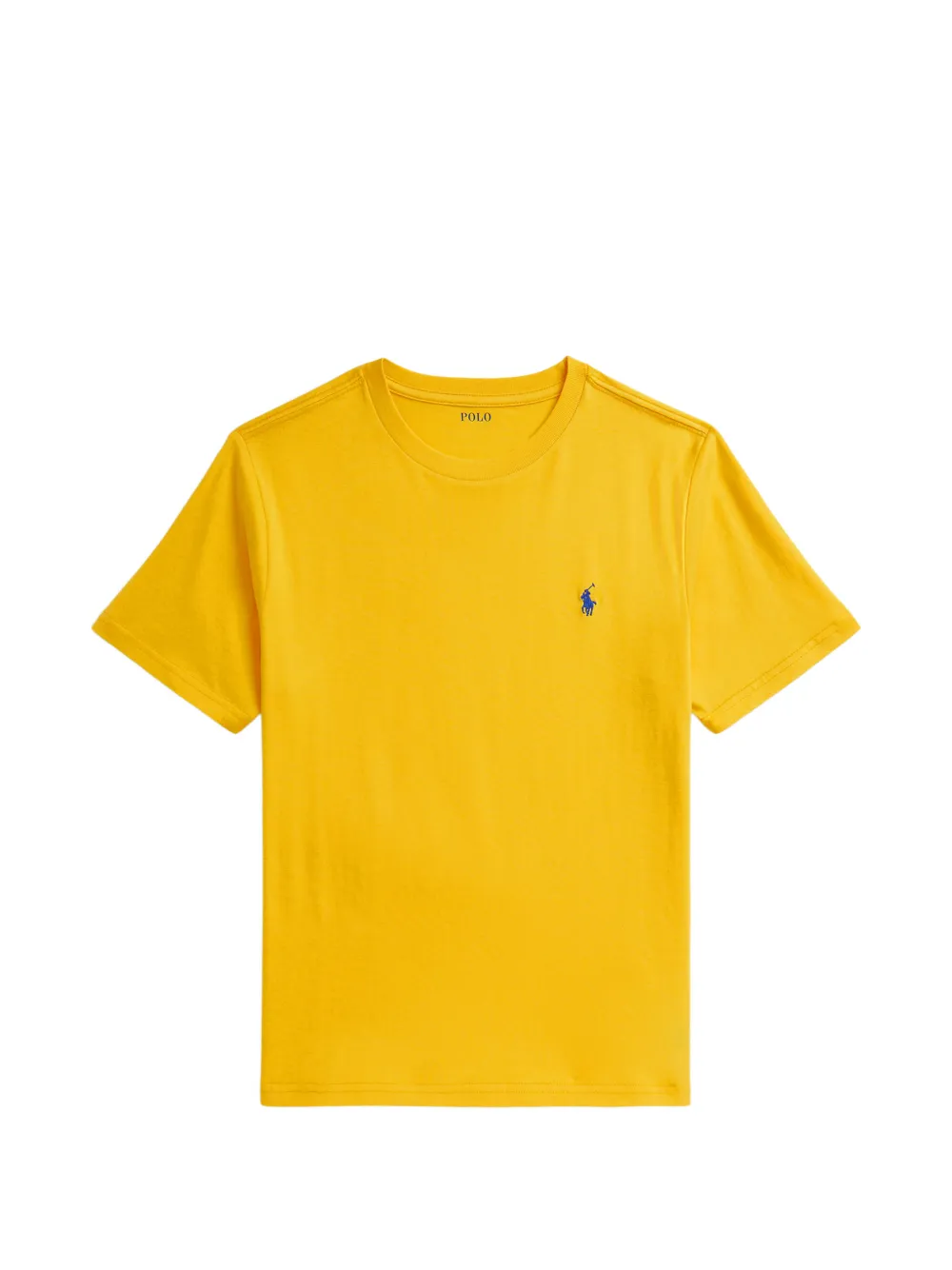 POLO RALPH LAUREN KIDS T-shirt girocollo con logo ricamato - Giallo