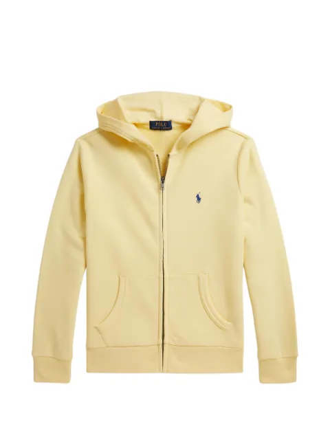 POLO RALPH LAUREN KIDS logo-embroidered zip-fastening hoodie