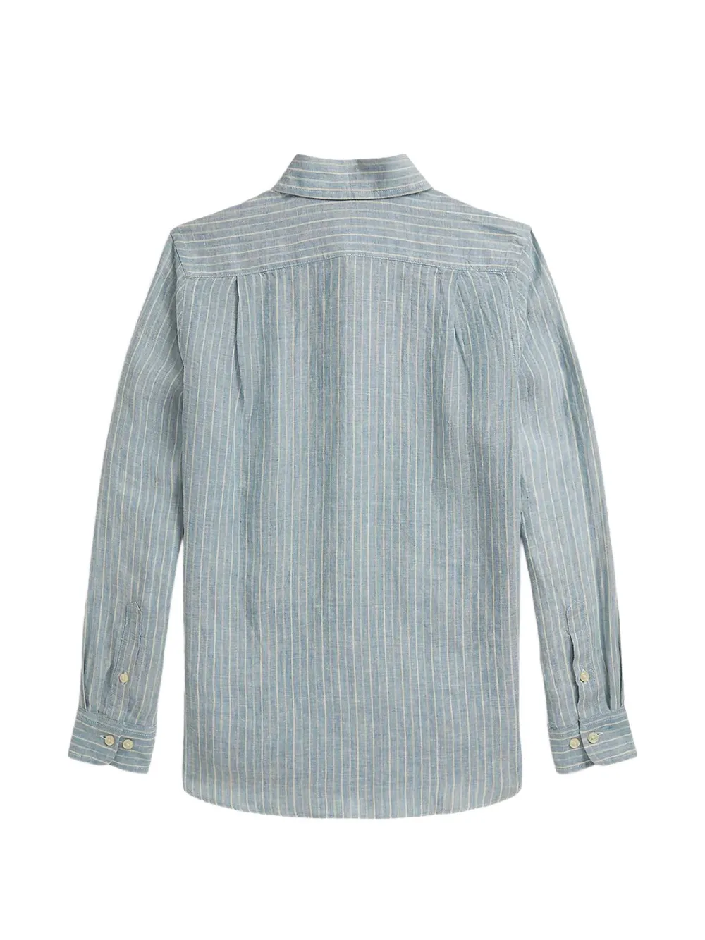 POLO RALPH LAUREN KIDS Gestreept linnen shirt Roze