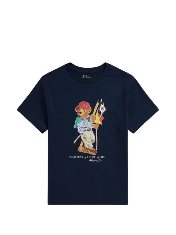 POLO RALPH LAUREN KIDS Camiseta Com Estampa | Azul | FARFETCH BR