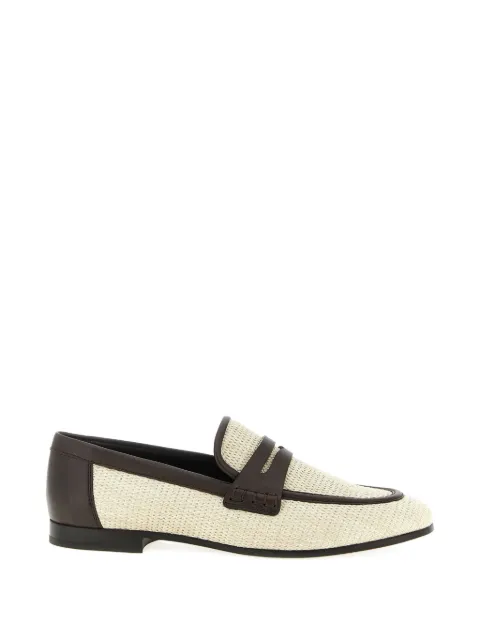 Brunello Cucinelli mocasines entretejidos con puntera de almendra