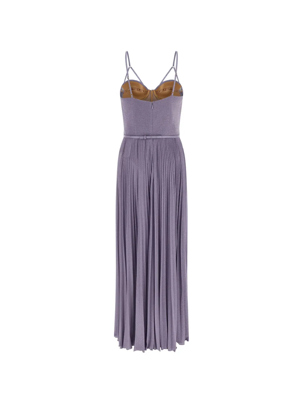 Elisabetta Franchi pleated maxi dress - Paars