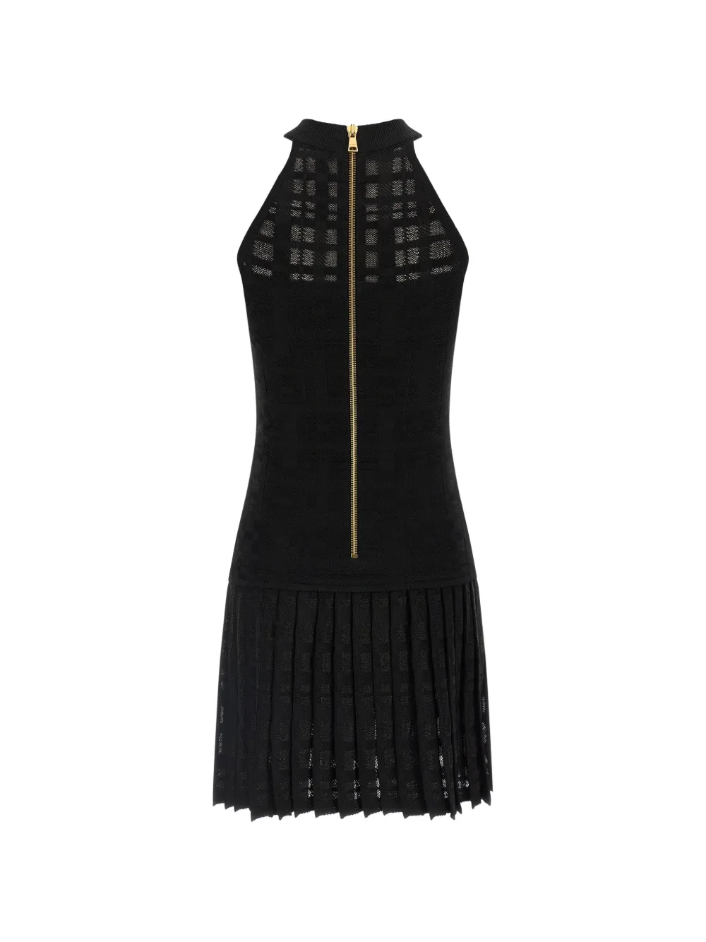 Balmain button knitted mini dress - Zwart