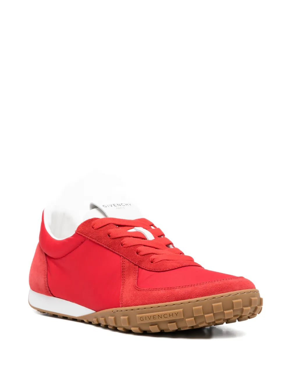 Givenchy Glide sneakers met suède vlakken Rood