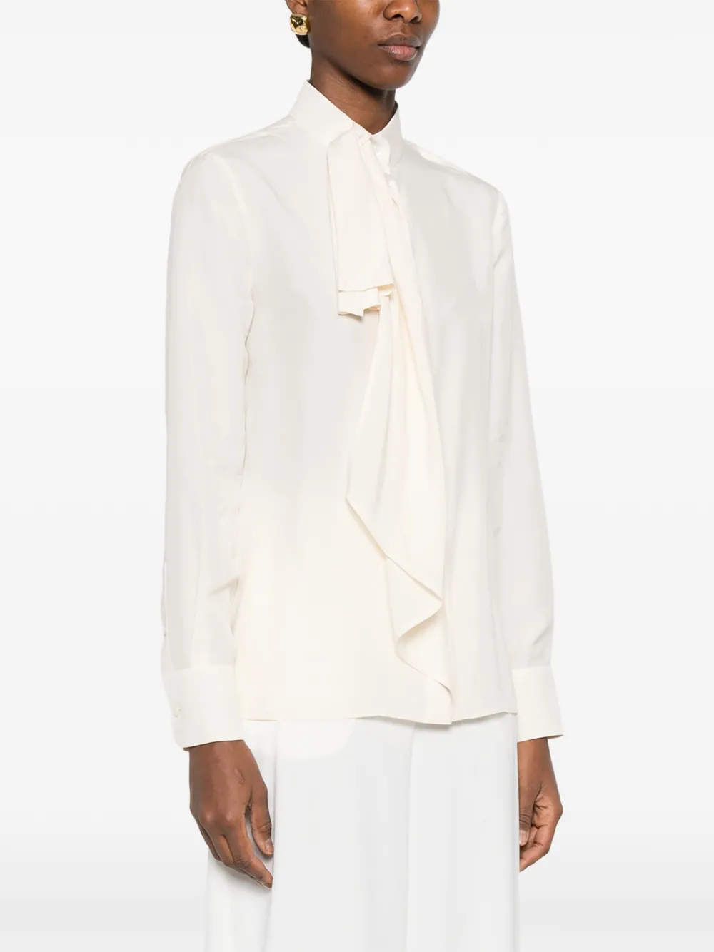  Givenchy Tie Neck Blouse - Neutrals 