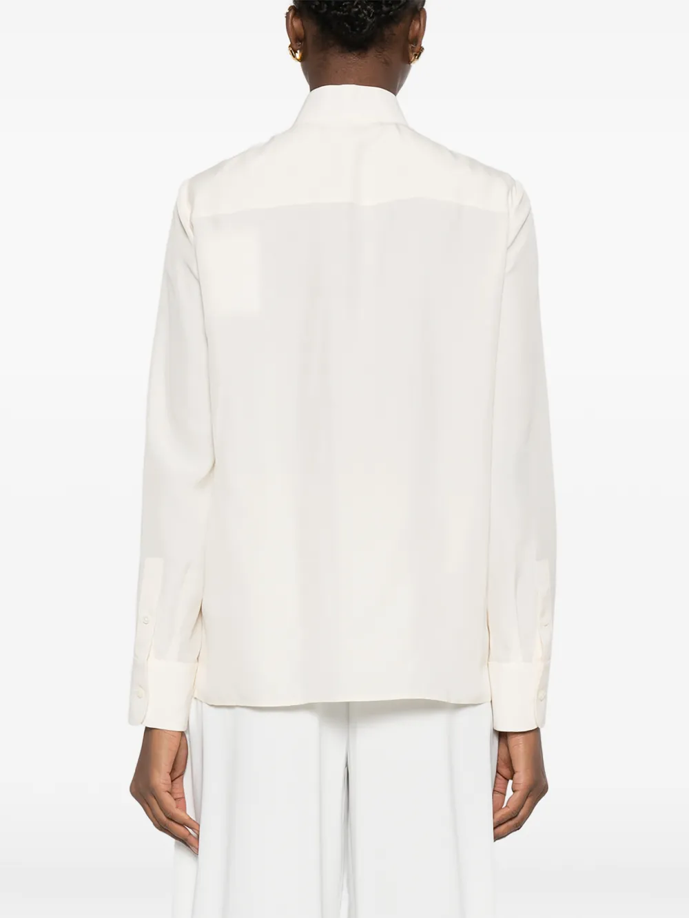Givenchy Blouse met gestrikte kraag Beige