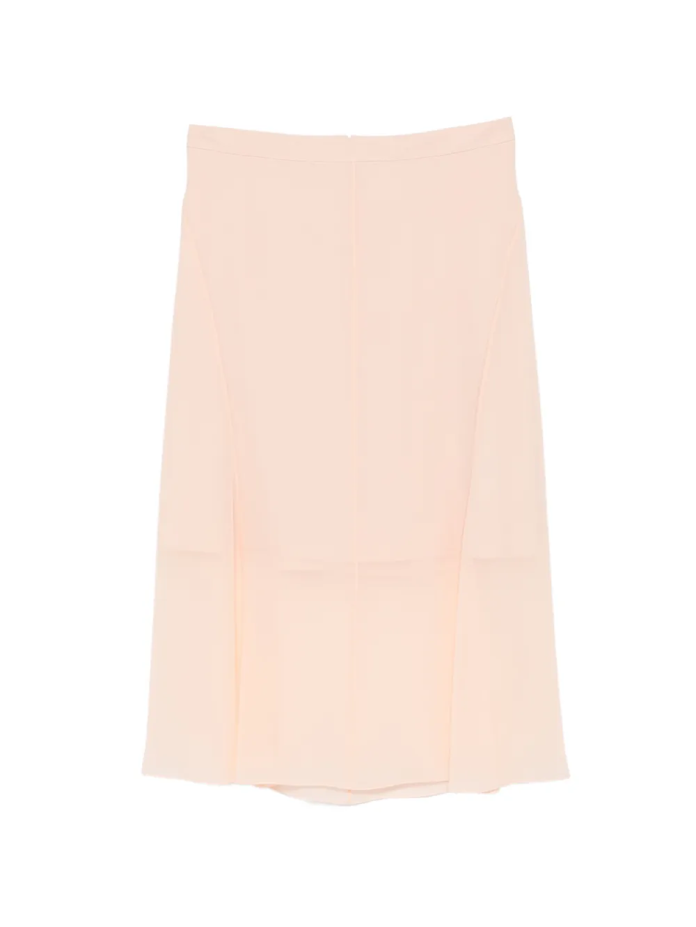 Mugler sheer-panelled midi skirt - Pink