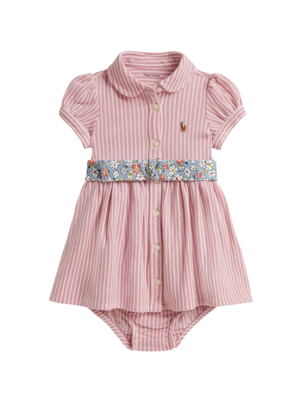 POLO RALPH LAUREN KIDS Set abito con cintura (2 pezzi) - Rosa