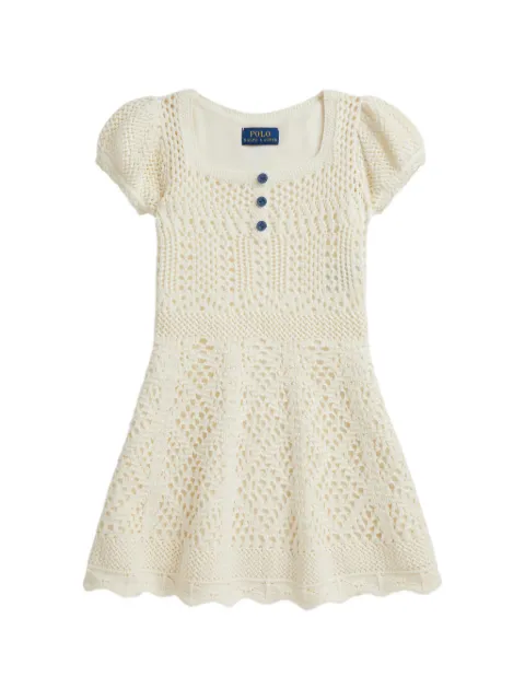 POLO RALPH LAUREN KIDS pointelle square-neck dress