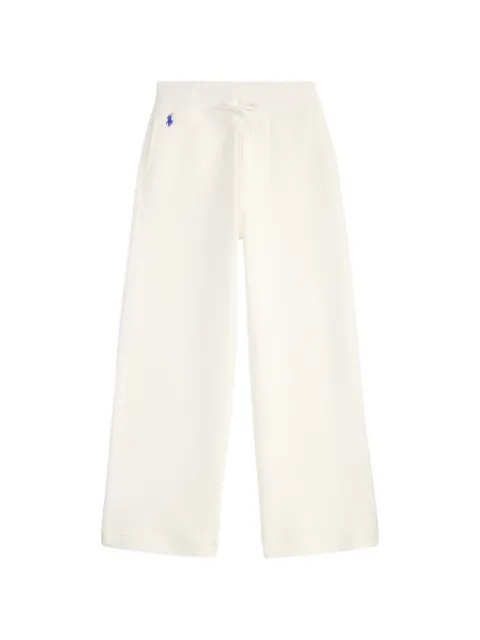 POLO RALPH LAUREN KIDS pony-embroidered wide-leg trousers