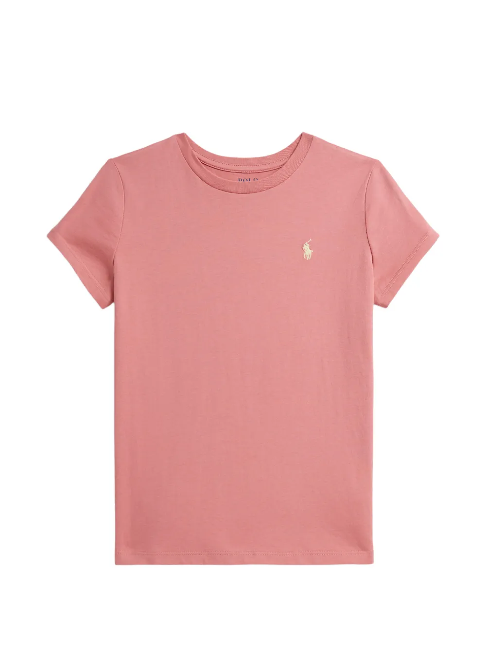 POLO RALPH LAUREN KIDS T-shirt girocollo con logo ricamato - Rosa