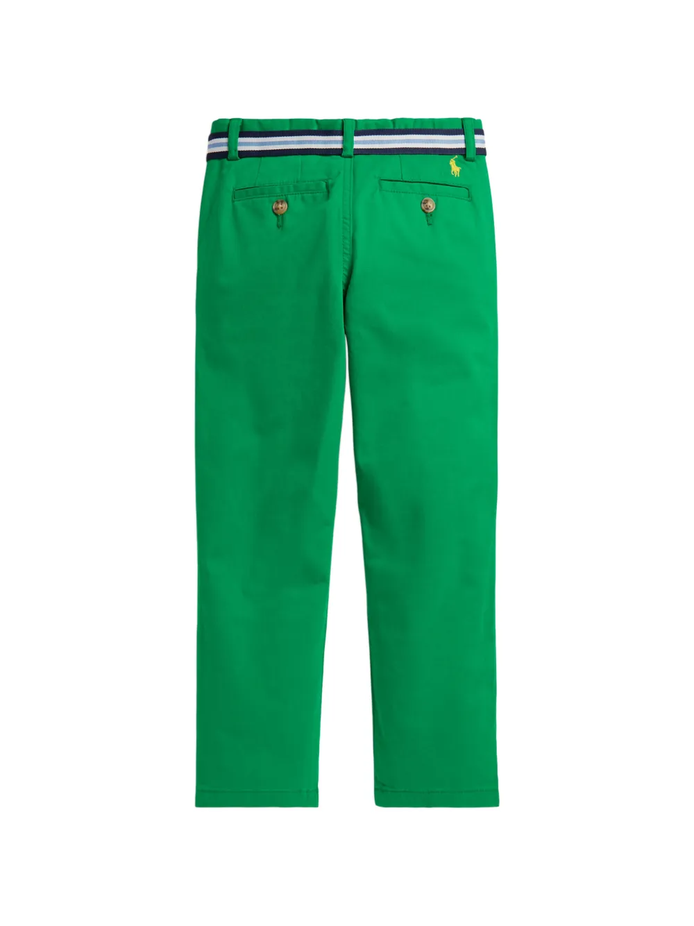 POLO RALPH LAUREN KIDS Broek met geborduurd logo en riemlus Groen