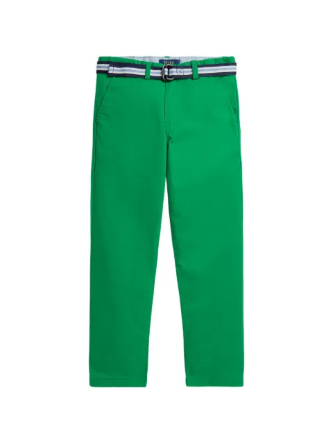 POLO RALPH LAUREN KIDS logo-embroidered belt-loop trousers