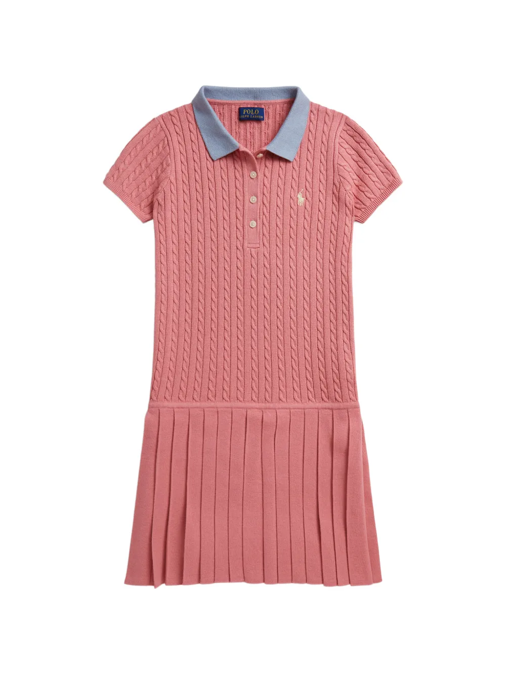POLO RALPH LAUREN KIDS Kleid mit kurzen Ärmeln - Rosa