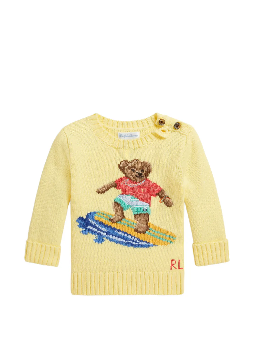 POLO RALPH LAUREN KIDS Maglione con ricamo - Giallo