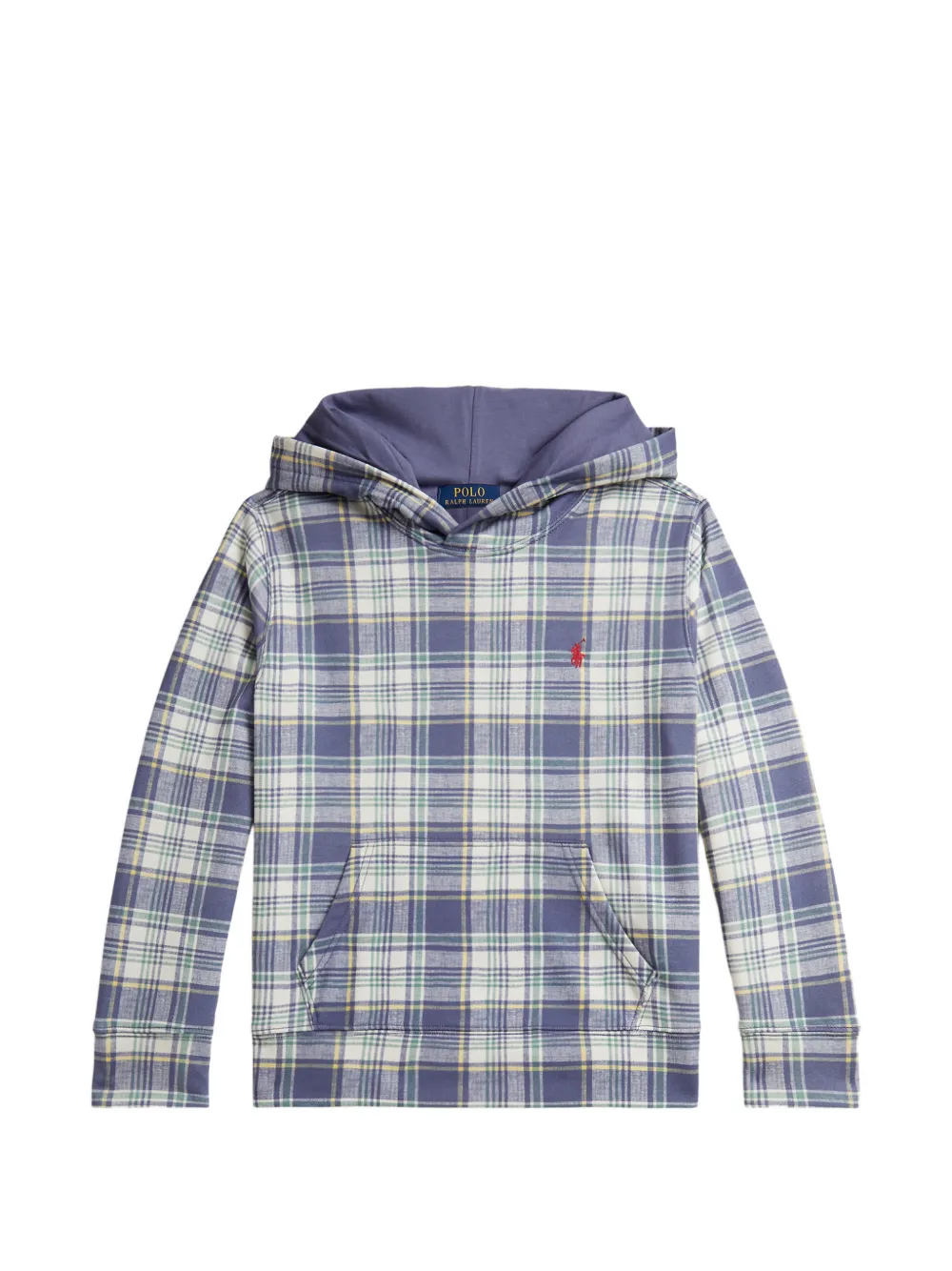  Polo Ralph Lauren Kids Plaid-pattern Hoodie - Blue 