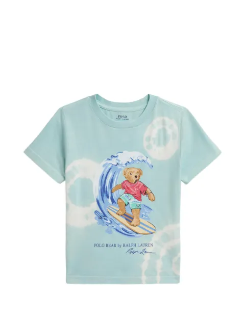 POLO RALPH LAUREN KIDS playera manga corta con moño estampado