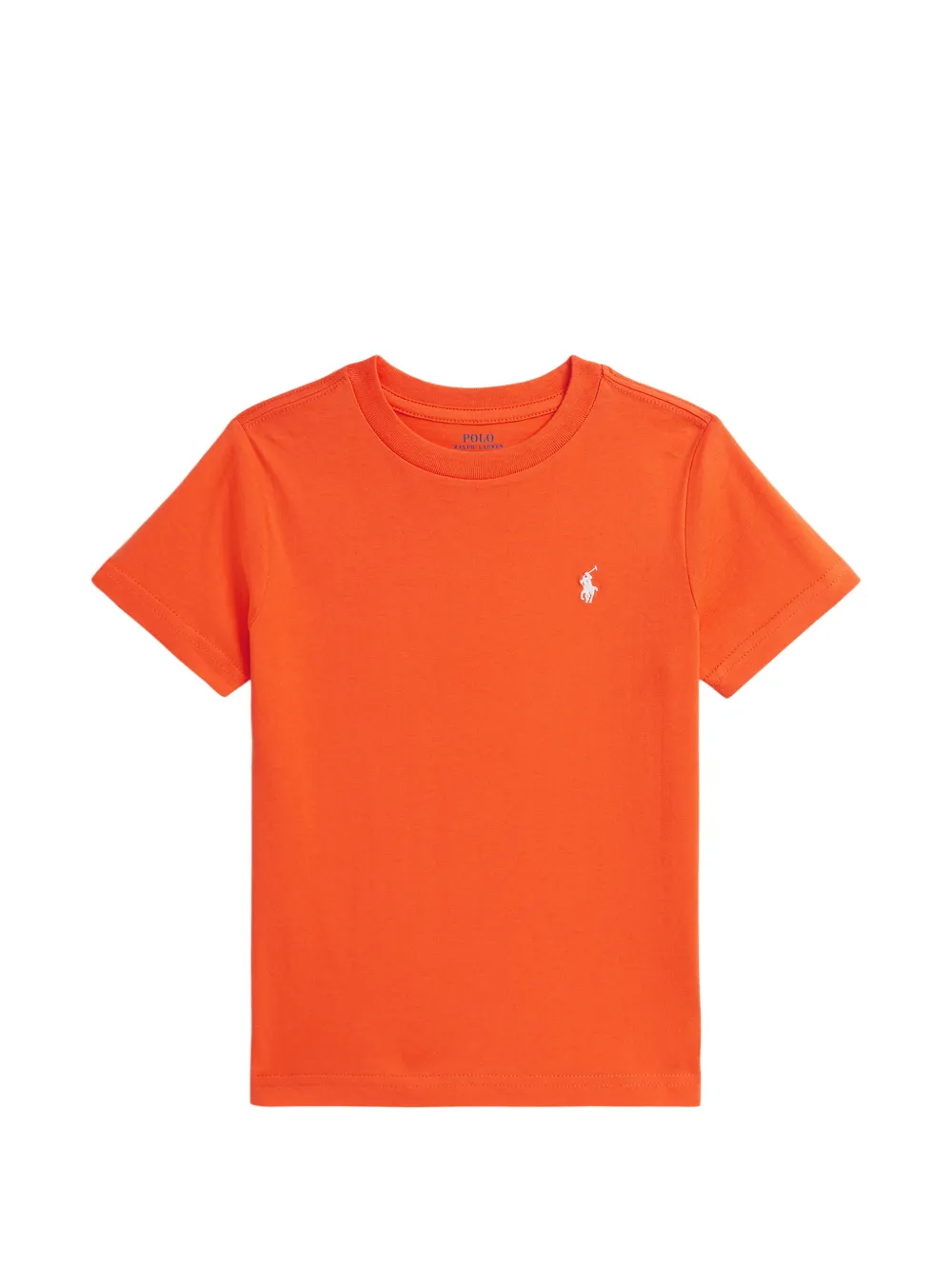 POLO RALPH LAUREN KIDS T-shirt girocollo con logo ricamato - Arancione