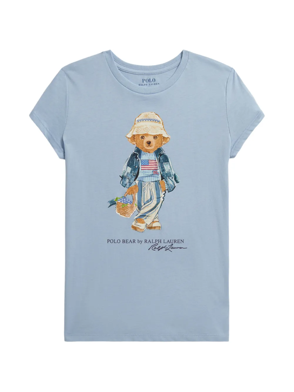 POLO RALPH LAUREN KIDS T-shirt con stampa orsetto - Blu