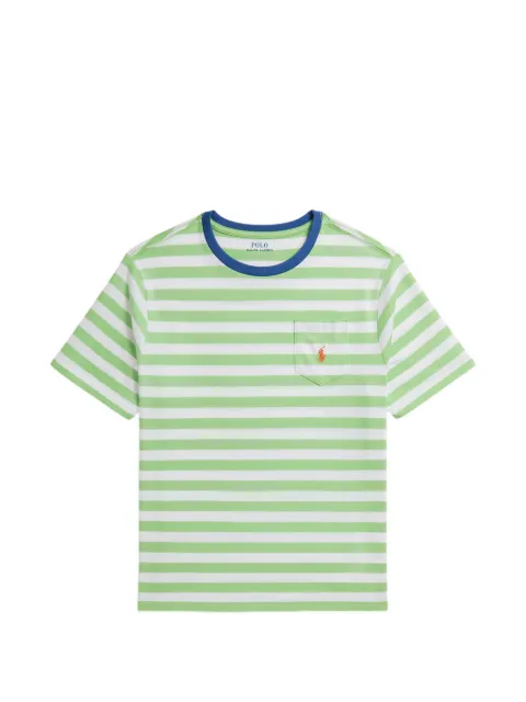 POLO RALPH LAUREN KIDS striped chest-pocket T-shirt