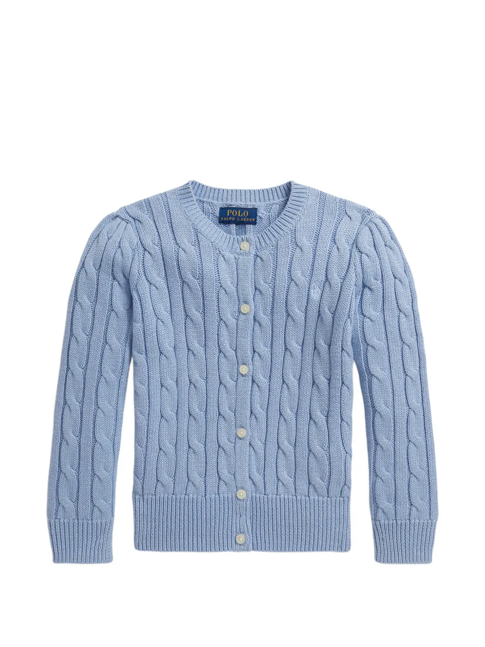 POLO RALPH LAUREN KIDS Cardigan in maglia a trecce - Blu