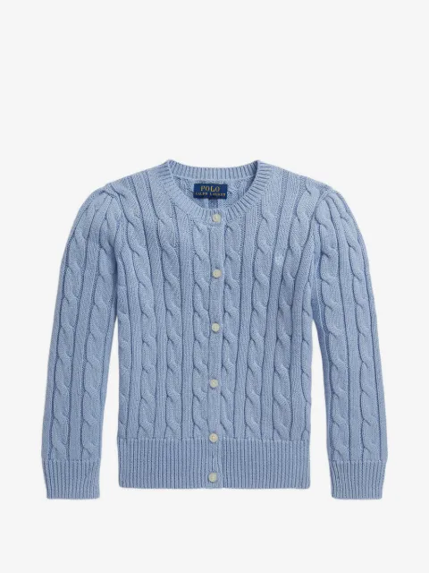 POLO RALPH LAUREN KIDS cárdigan en tejido de ochos