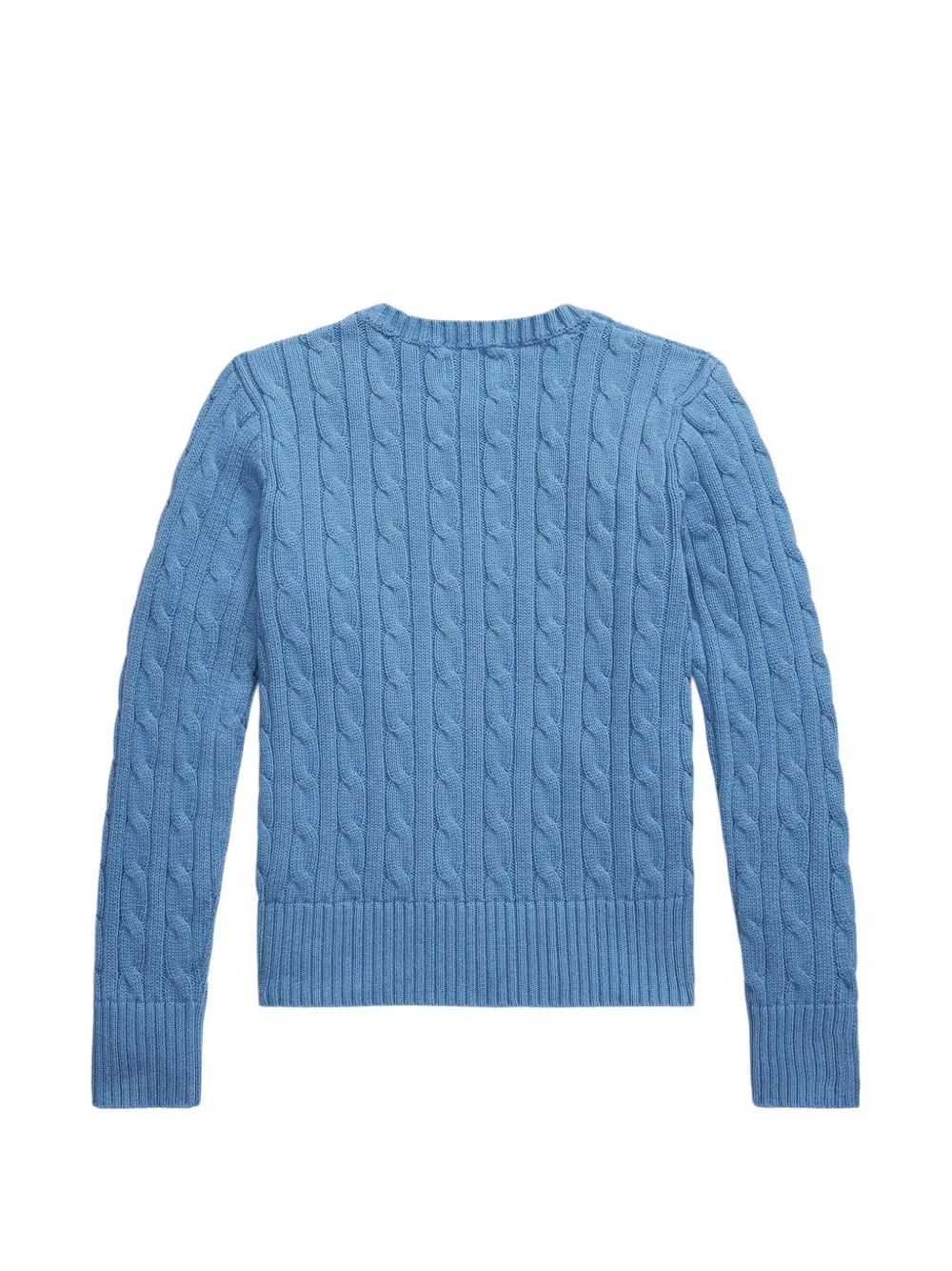 Cable-Knit Embroidered Cotton Sweater