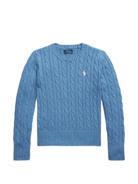 POLO RALPH LAUREN KIDS 케이블 니트 자수 코튼 스웨터