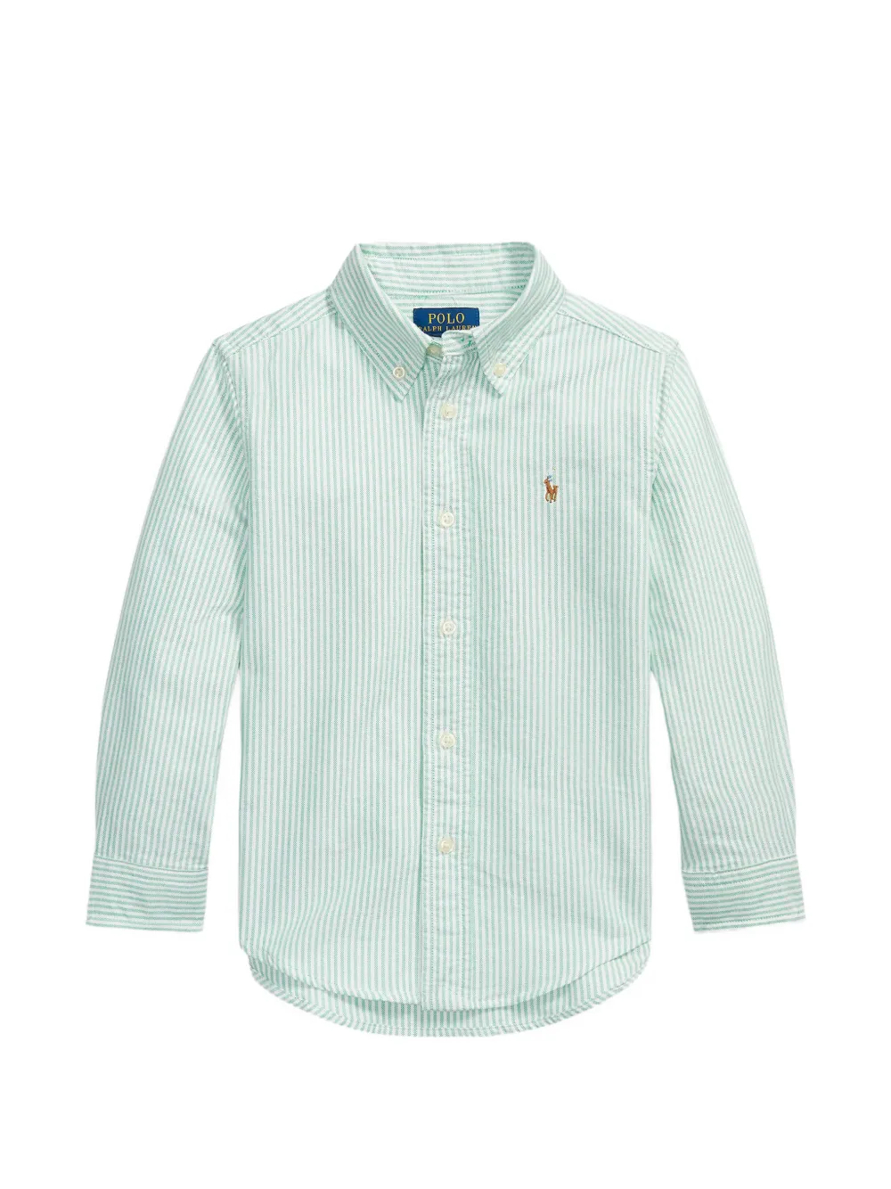 POLO RALPH LAUREN KIDS Camicia a righe con ricamo - Bianco