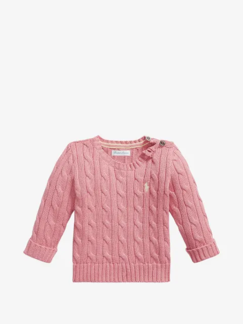 POLO RALPH LAUREN KIDS cable-knit buttoned sweater