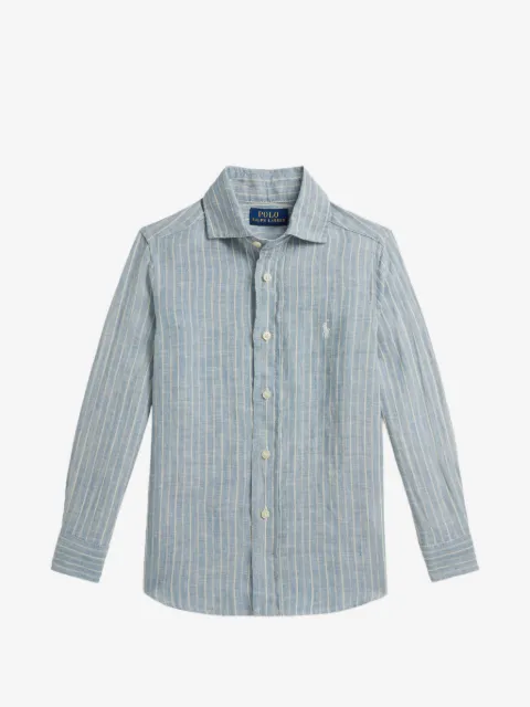 POLO RALPH LAUREN KIDS Gestreiftes Hemd mit Stickerei