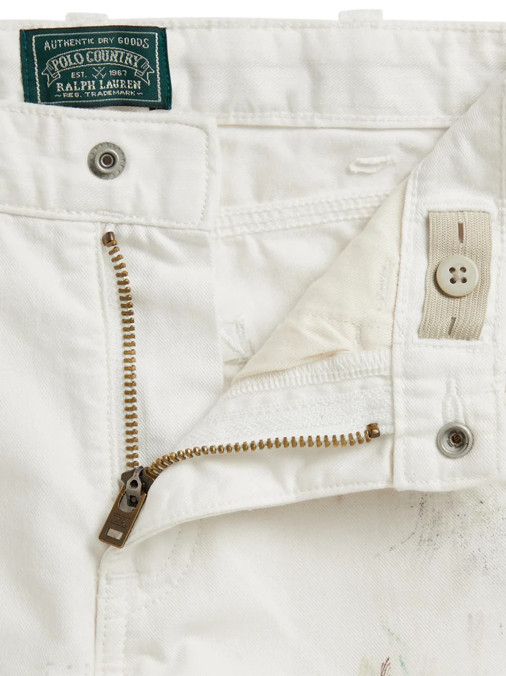 Paint-Splattered Twill Trousers