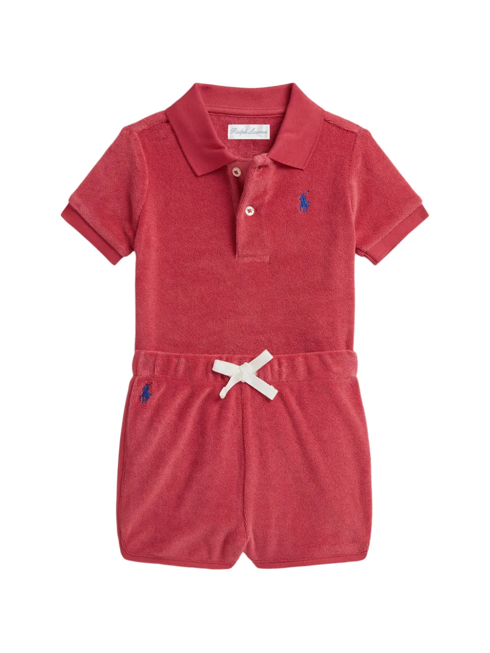 POLO RALPH LAUREN KIDS embroidered terry shorts set