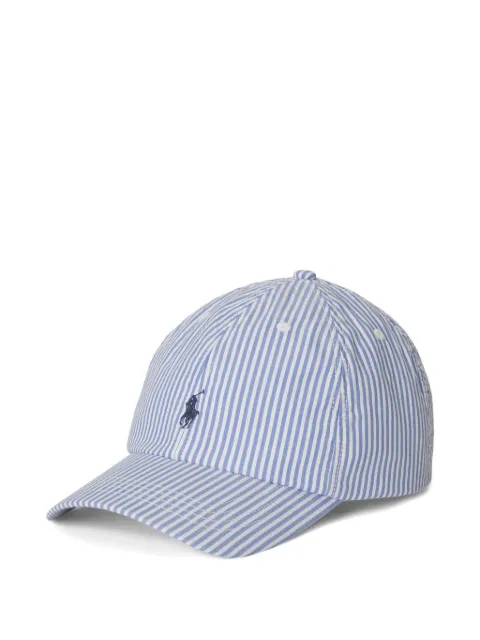 POLO RALPH LAUREN KIDS striped logo-embroidered ball cap