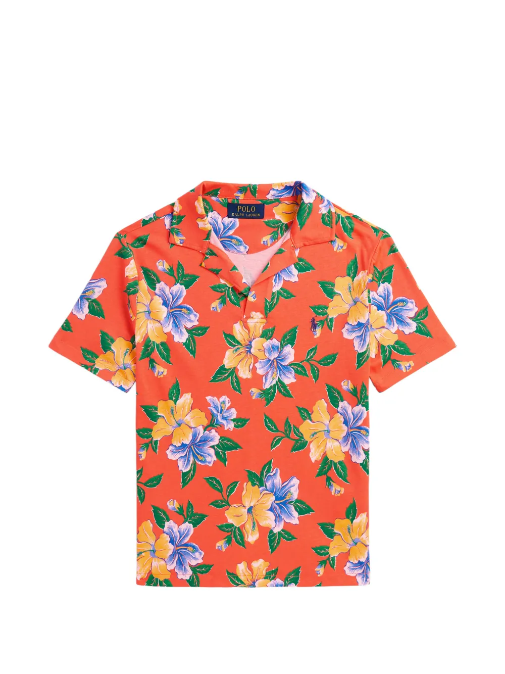 POLO RALPH LAUREN KIDS Poloshirt mit Blumen-Print - Orange
