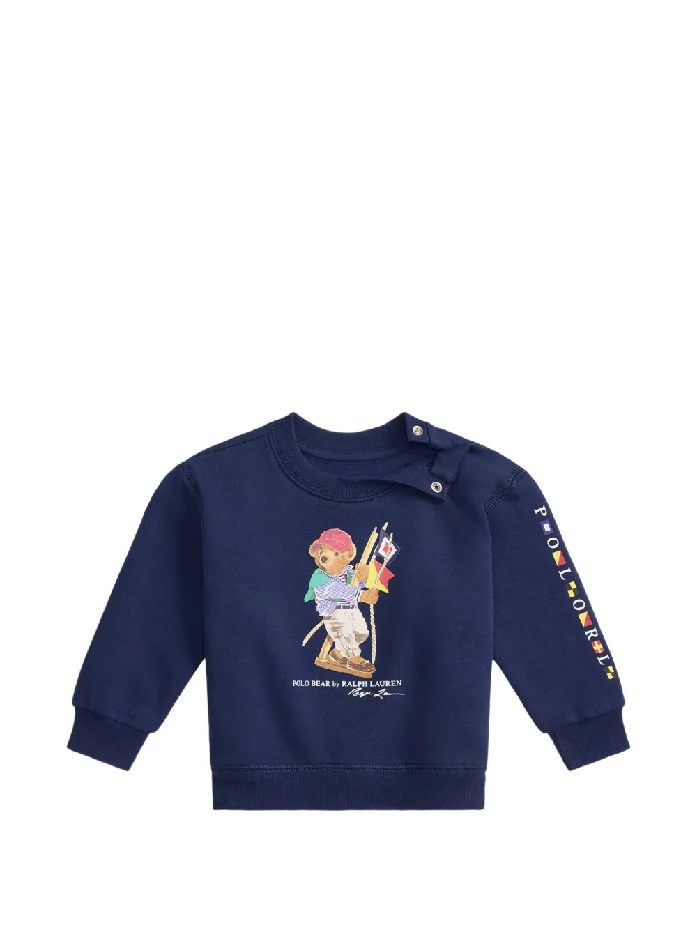 POLO RALPH LAUREN KIDS Felpa con stampa Polo Bear - Blu