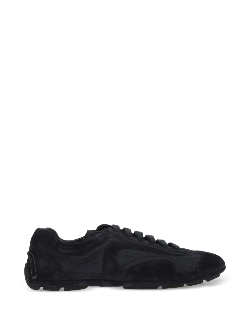 Prada suede-panelled sneakers - Blu