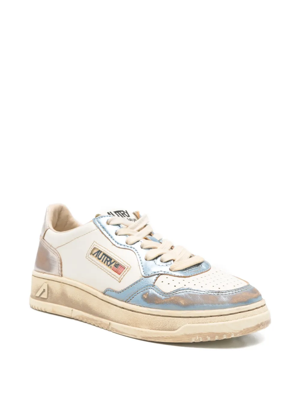 Autry Geperforeerde sneakers Beige