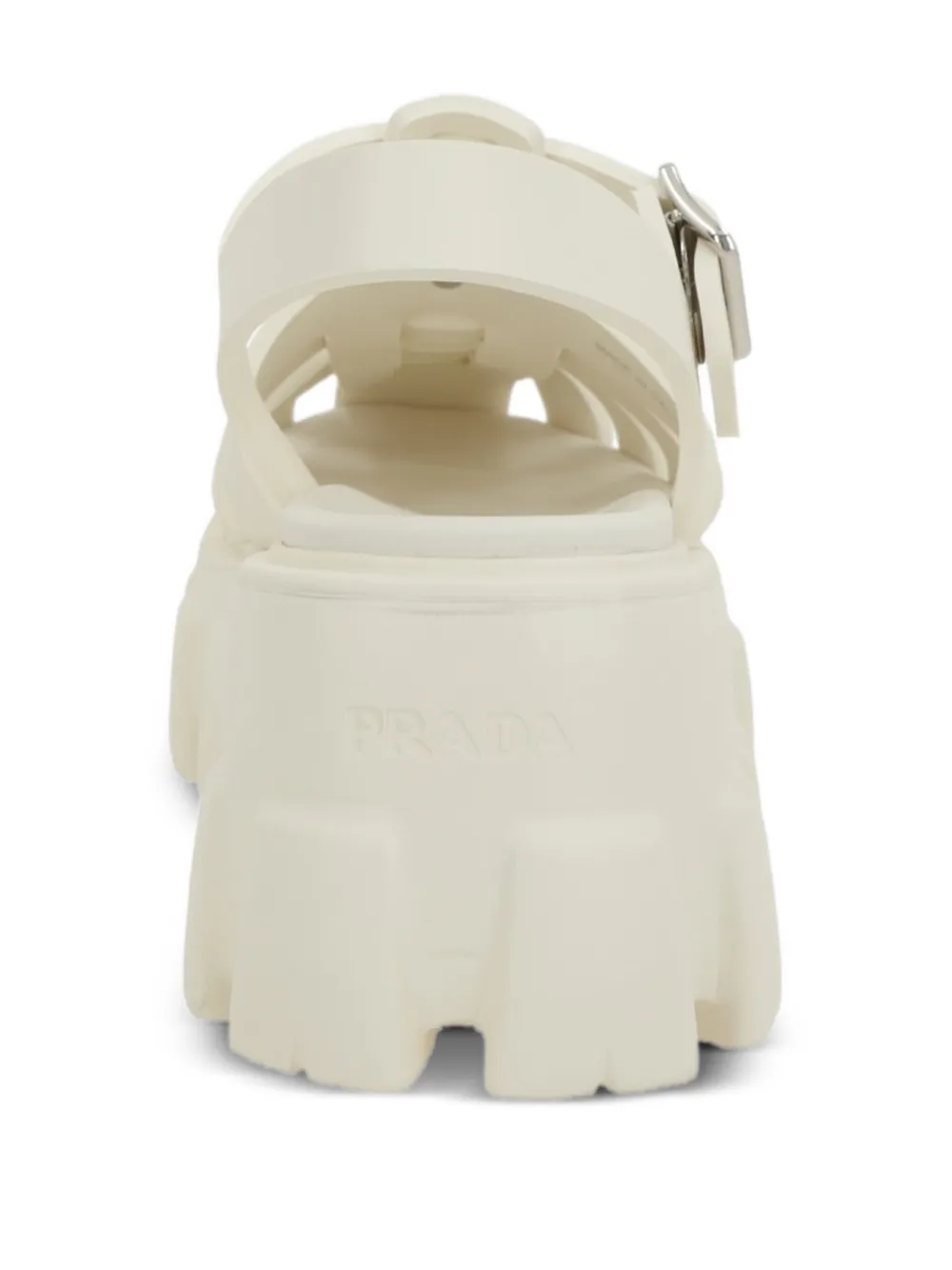 Prada Monolith sandalen met gesp Beige