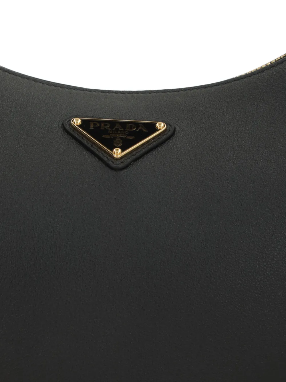 Prada Arqué schoudertas met patch Zwart