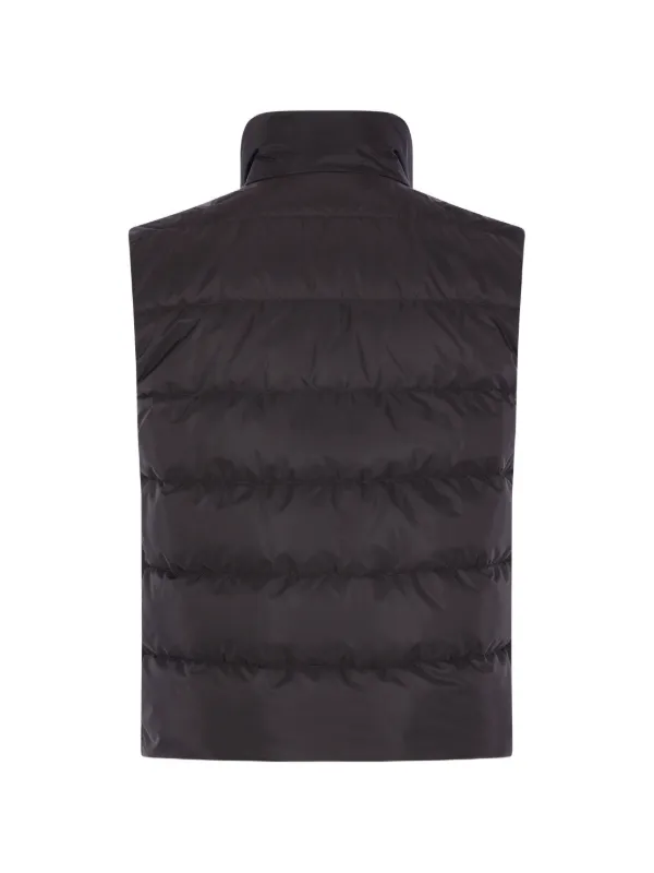 Prada Quilted logo-plaque Gilet | Black | FARFETCH PT